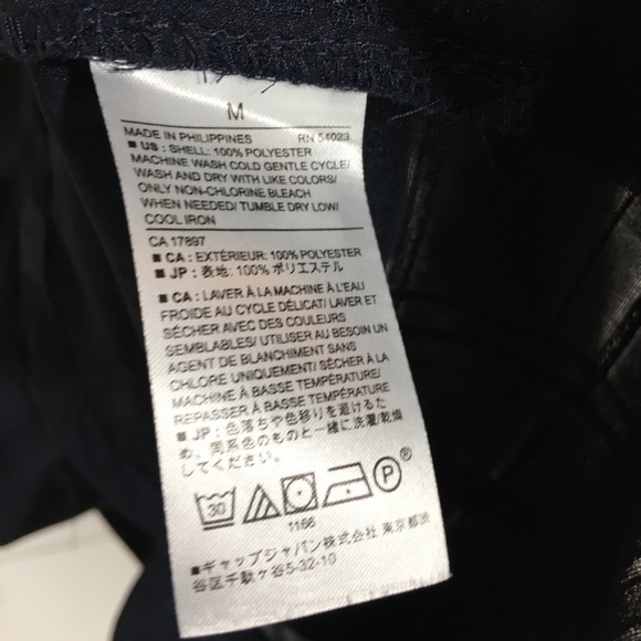 BANANA REPUBLIC Navy Blue Popover Blouse MED EUC - Picture 3 of 4